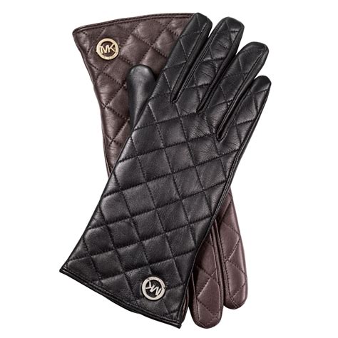 michael kors women's black leather gloves|Leather Gloves .